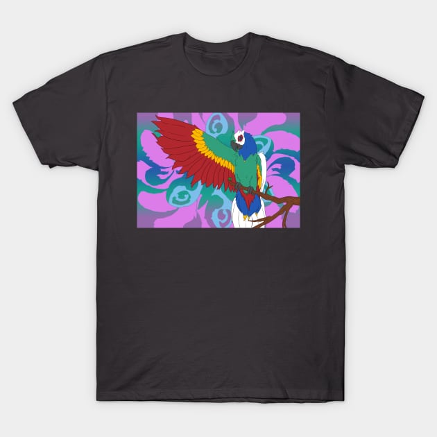 Colorful Parrot T-Shirt by SoraLorr